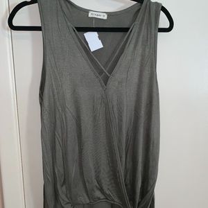 Olive Tank w Crossover